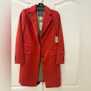 Brand new long coat from Jcrew. 100% wool and size 00